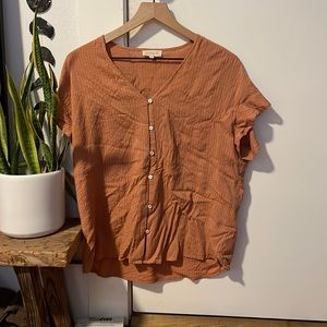 Roolee short sleeve button up blouse